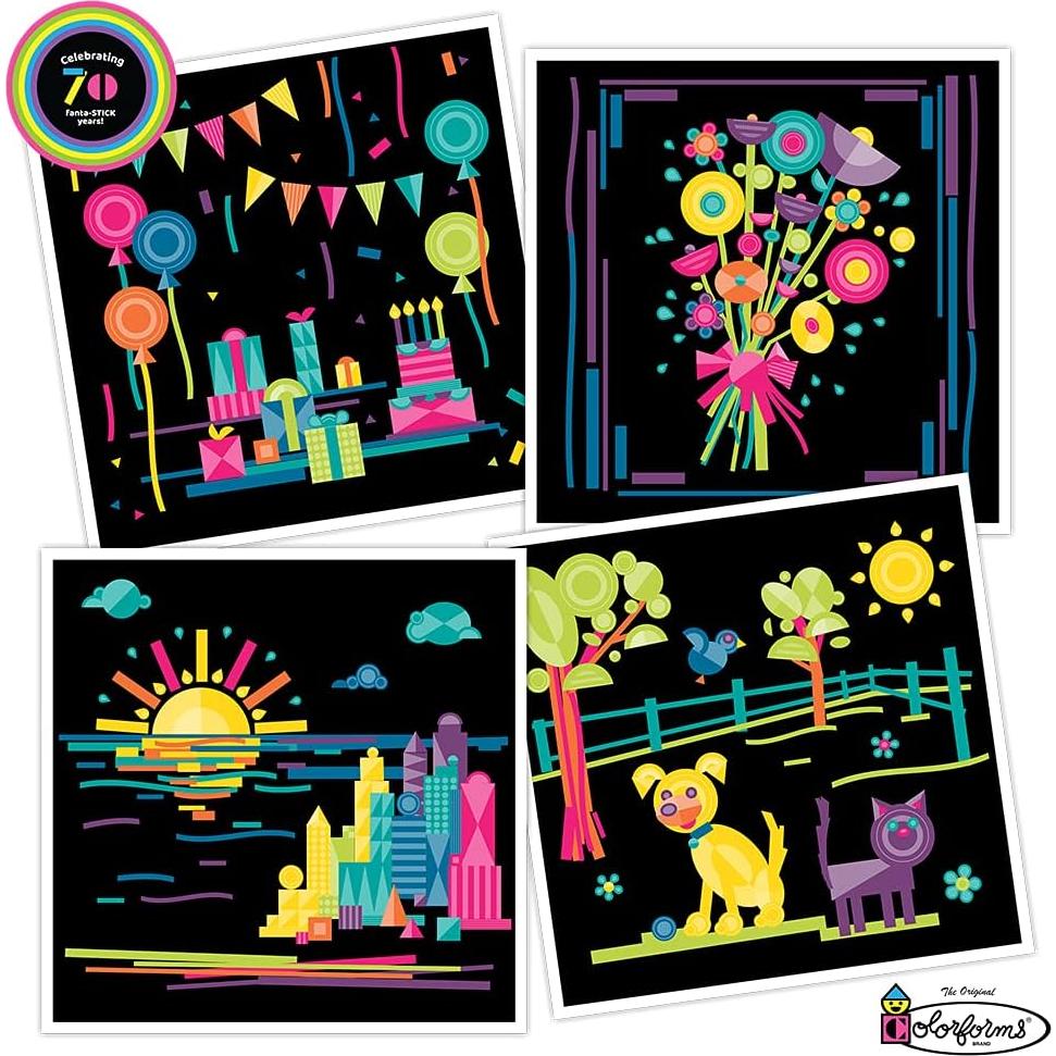 Set de Stickers Colorforms 70 Aniversario - 500+ Piezas Reposicionables