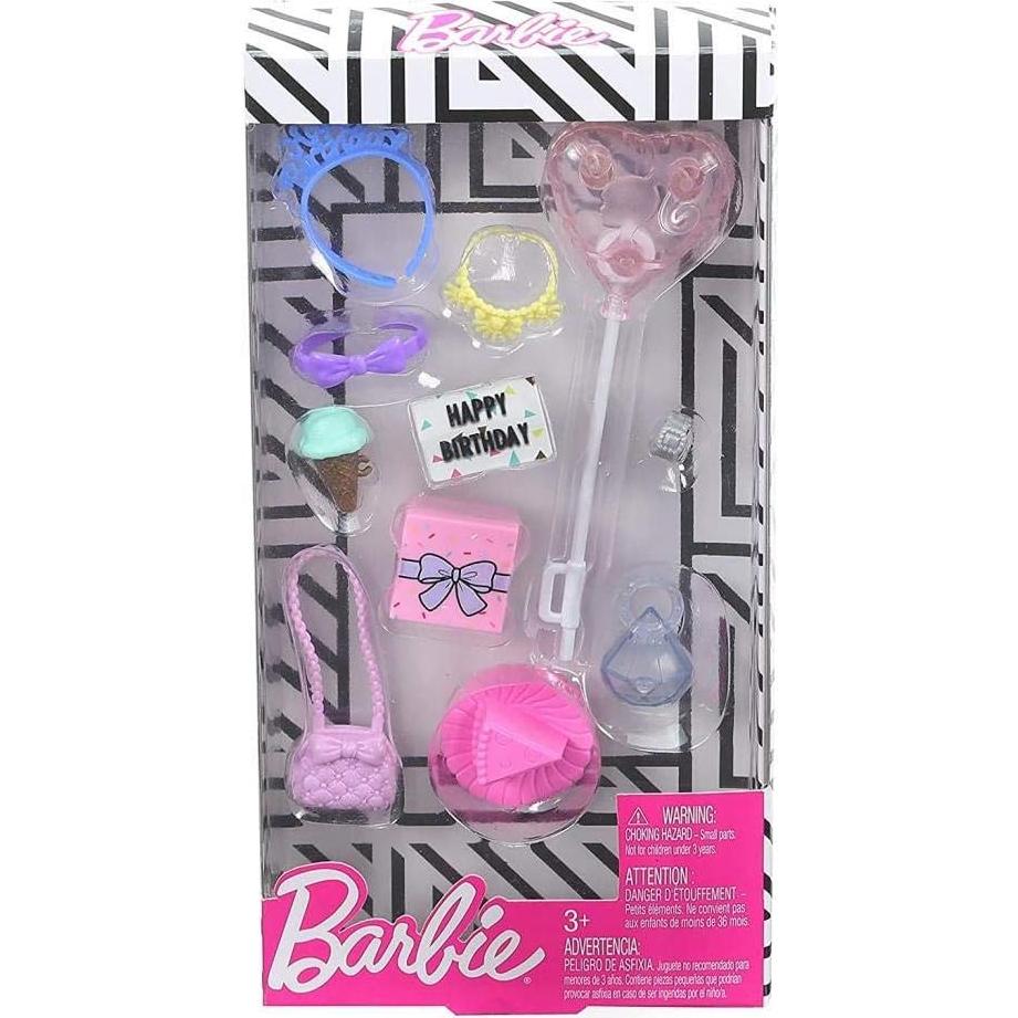 Accesorios de Fiesta de Cumpleaños Barbie Pack de Moda 11 Piezas
