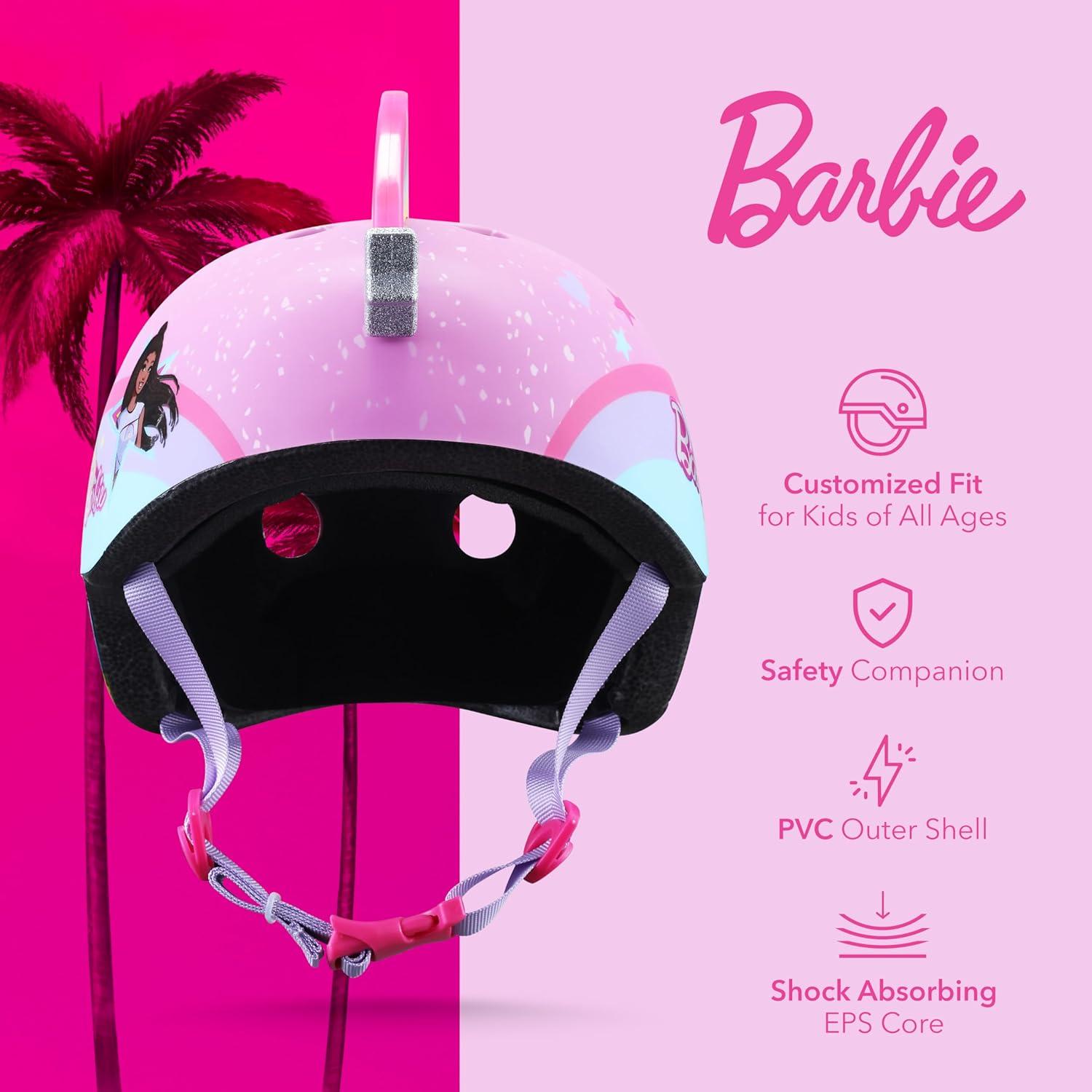 Casco de Bicicleta Barbie para Niños 5+ Ajustable Seguridad