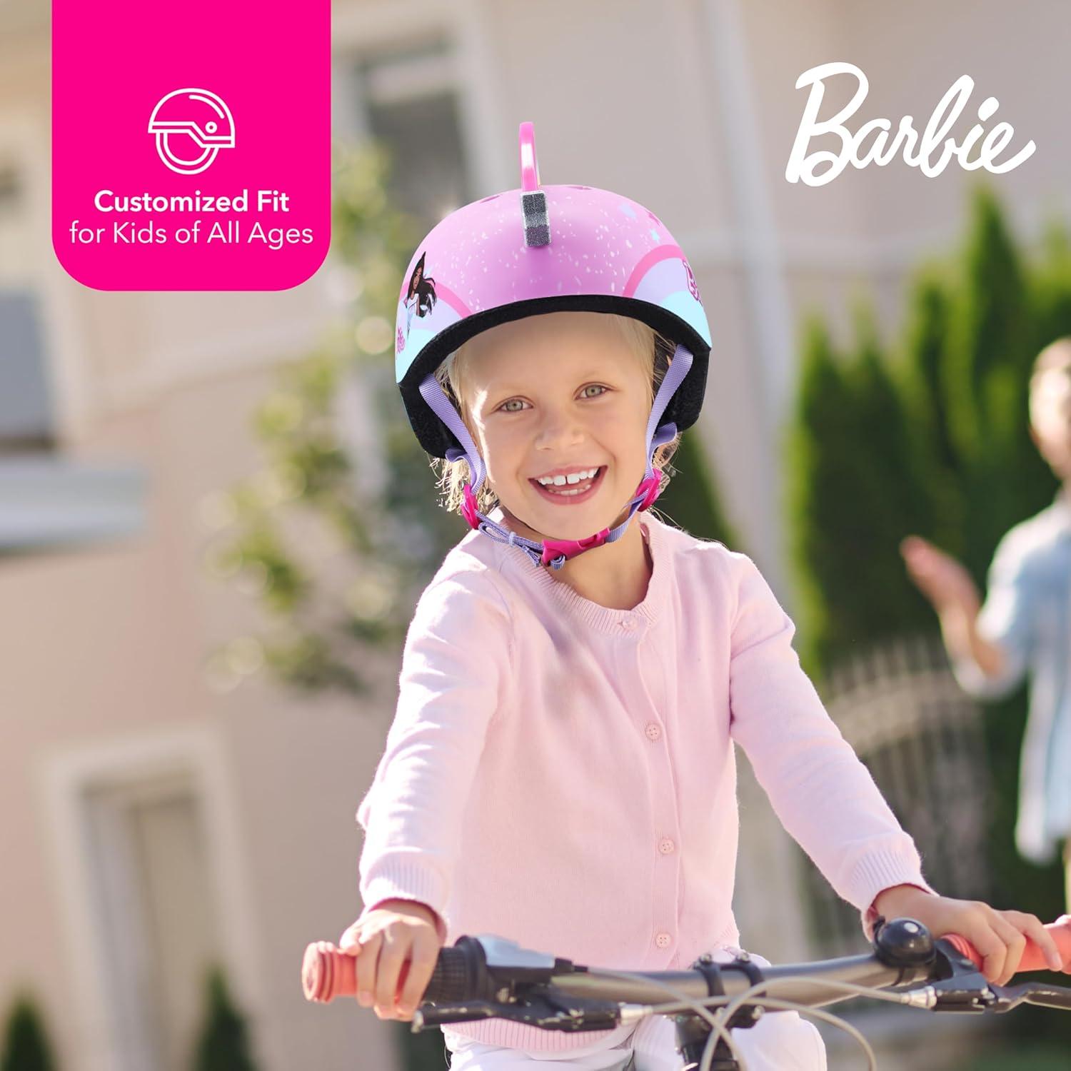 Casco de Bicicleta Barbie para Niños 5+ Ajustable Seguridad