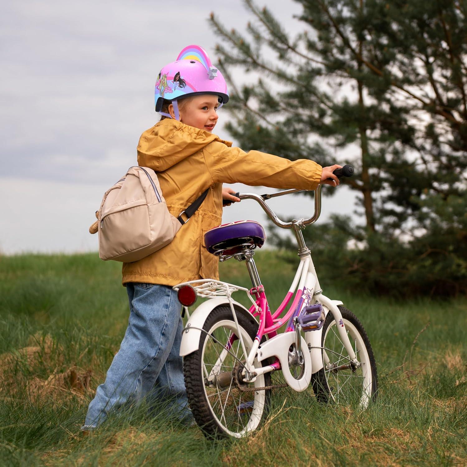 Casco de Bicicleta Barbie para Niños 5+ Ajustable Seguridad