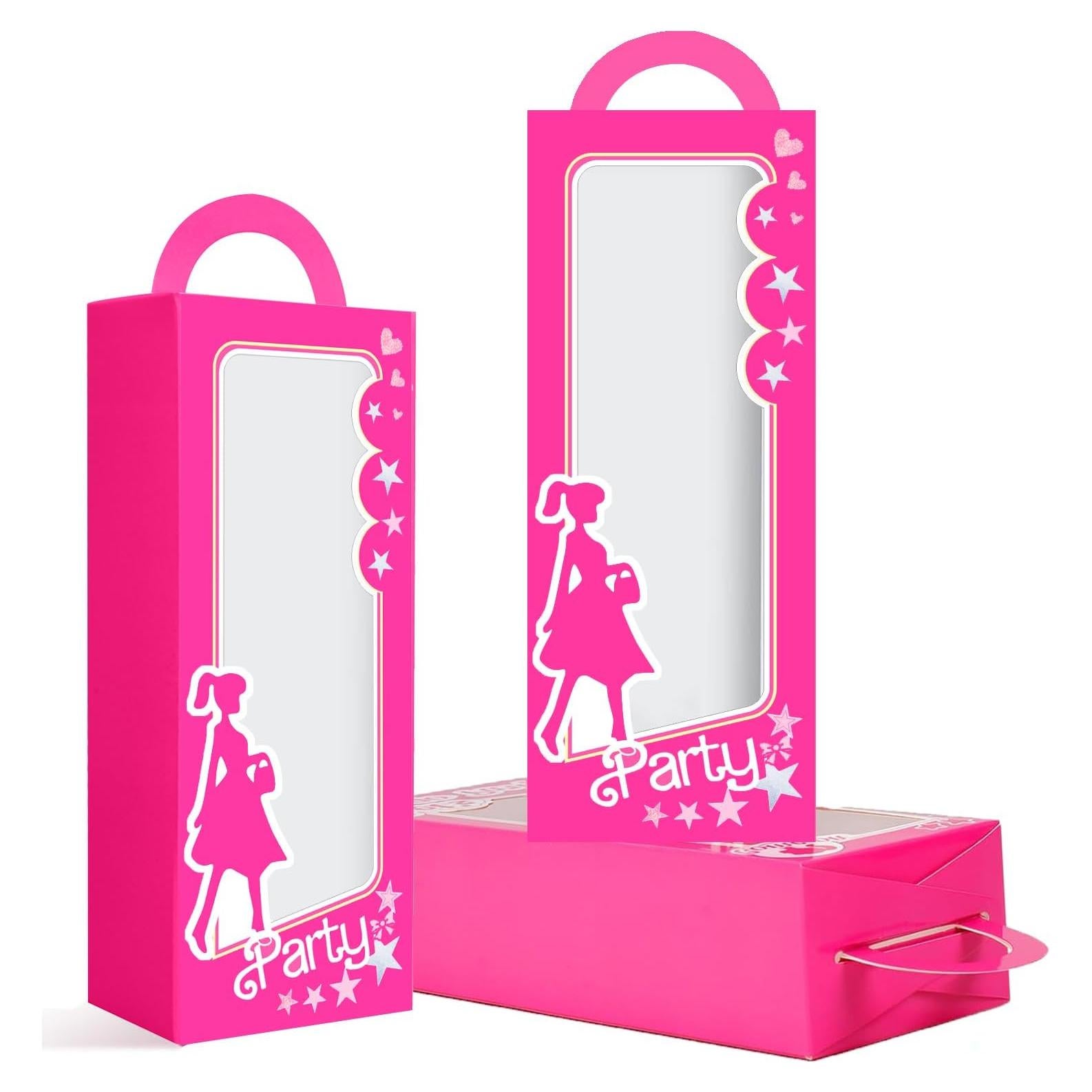 Cajas de Favor de Fiesta Rosa Fucsia XIAMOOR - 12 Unidades