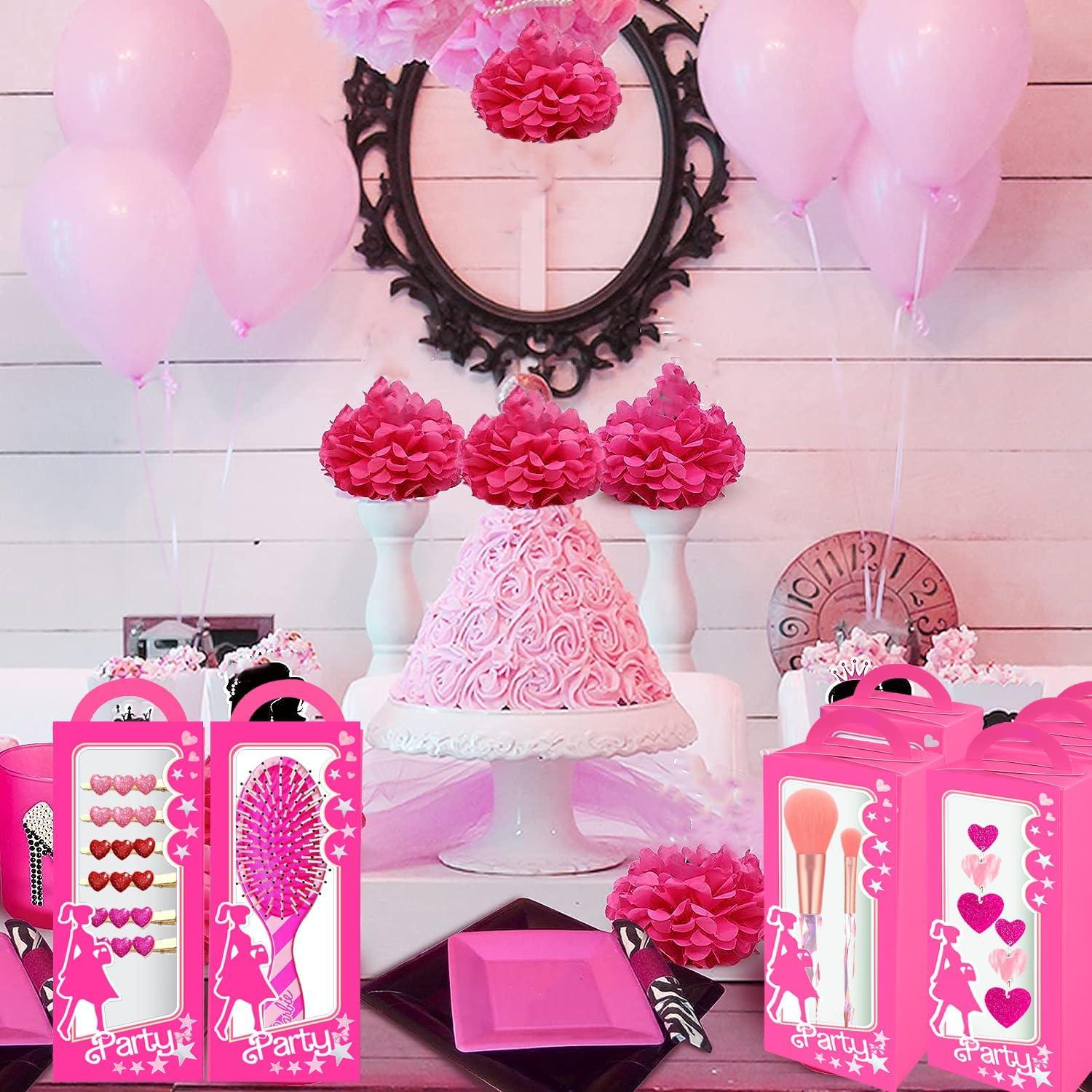 Cajas de Favor de Fiesta Rosa Fucsia XIAMOOR - 12 Unidades