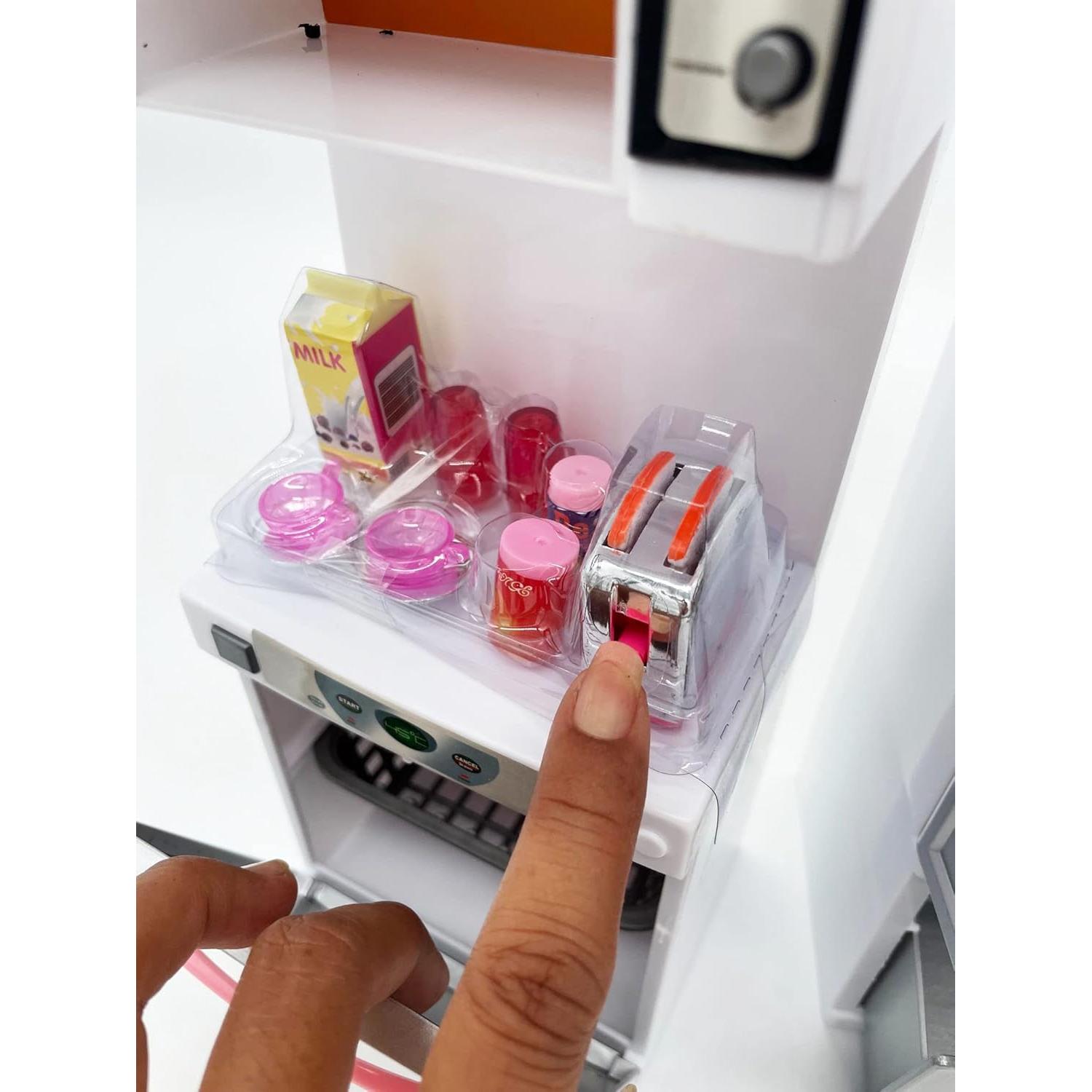 Conjunto de Juguete de Cocina Rosa RBN con Accesorios y Luces