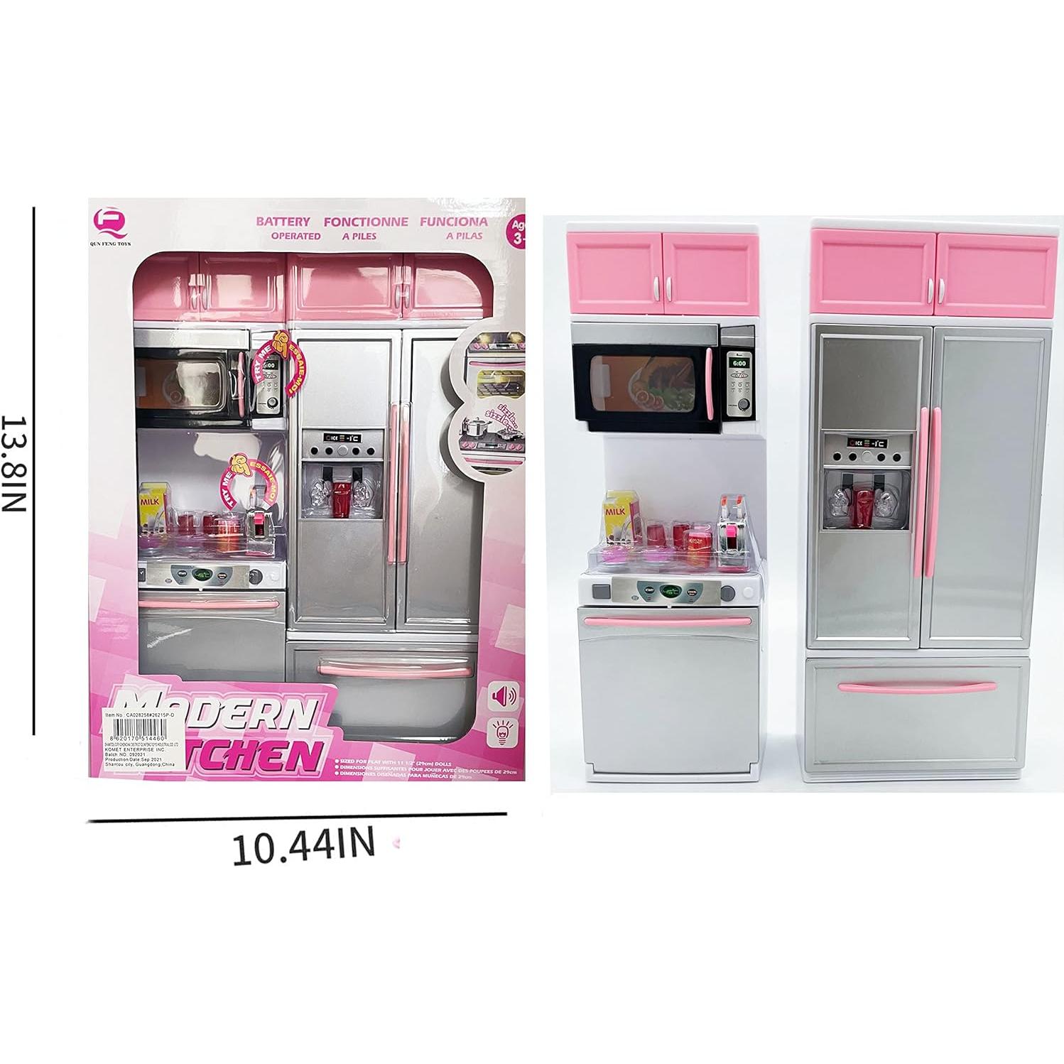 Conjunto de Juguete de Cocina Rosa RBN con Accesorios y Luces