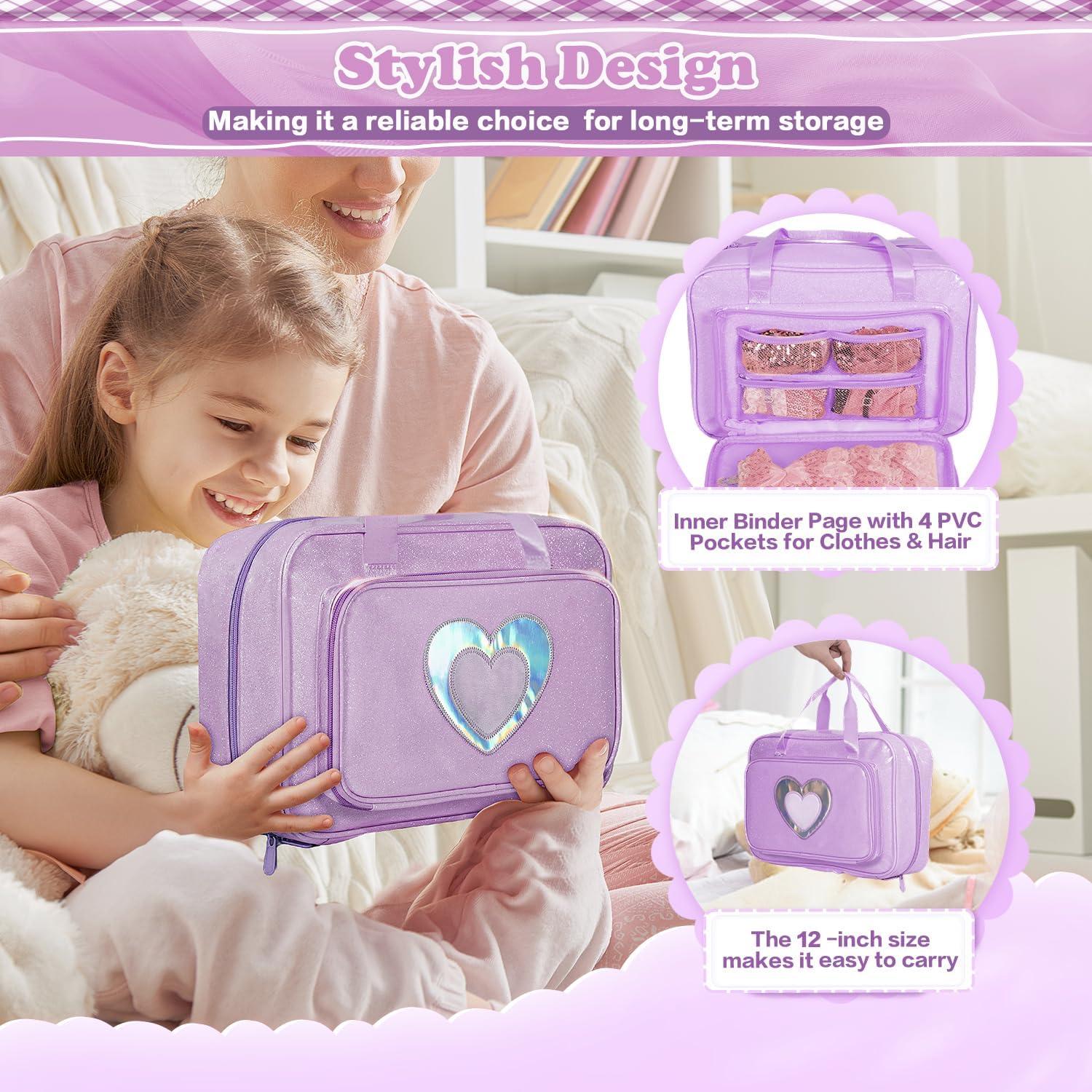 Funda de Transporte para Muñecas Barbie 30 cm YH-XB001 Lavanda