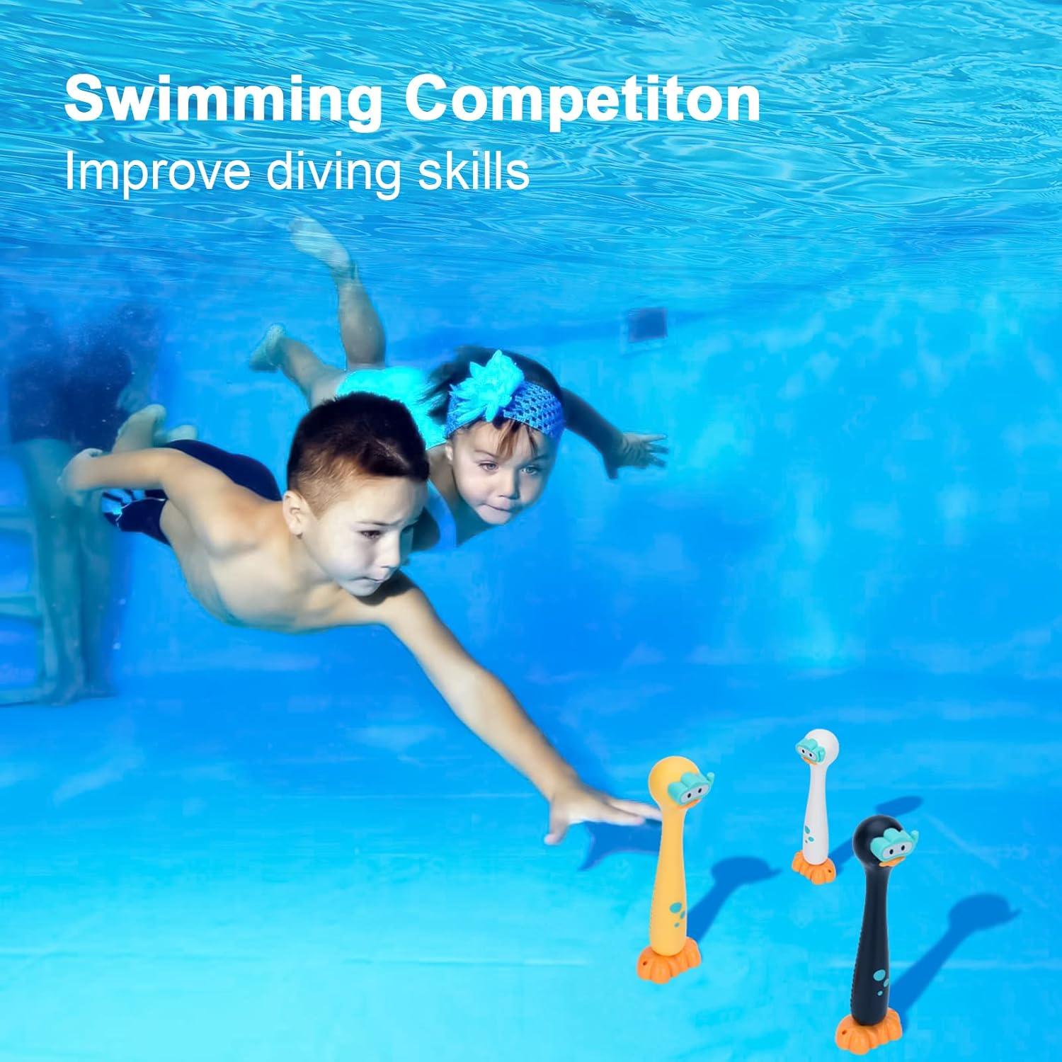 Juguetes de Buceo para Piscina DOADW - 3 Palos de Pato