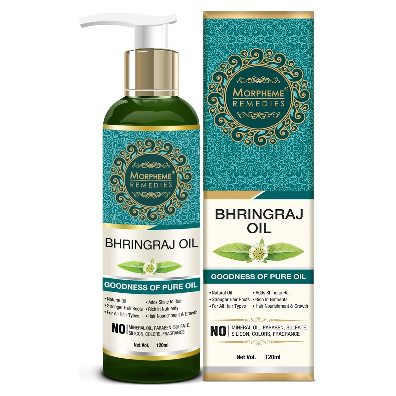 Aceite de Bhringraj Puro Morpheme Remedies 120ml - Crecimiento Cabello