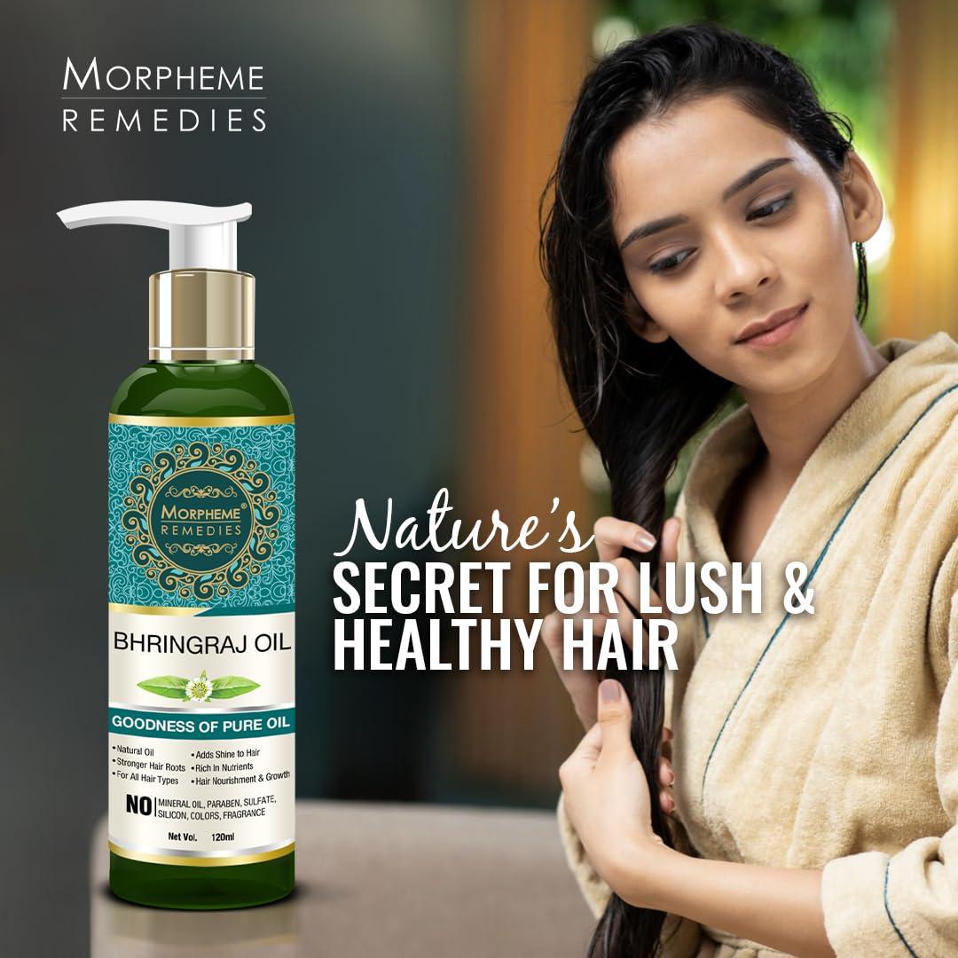 Aceite de Bhringraj Puro Morpheme Remedies 120ml - Crecimiento Cabello