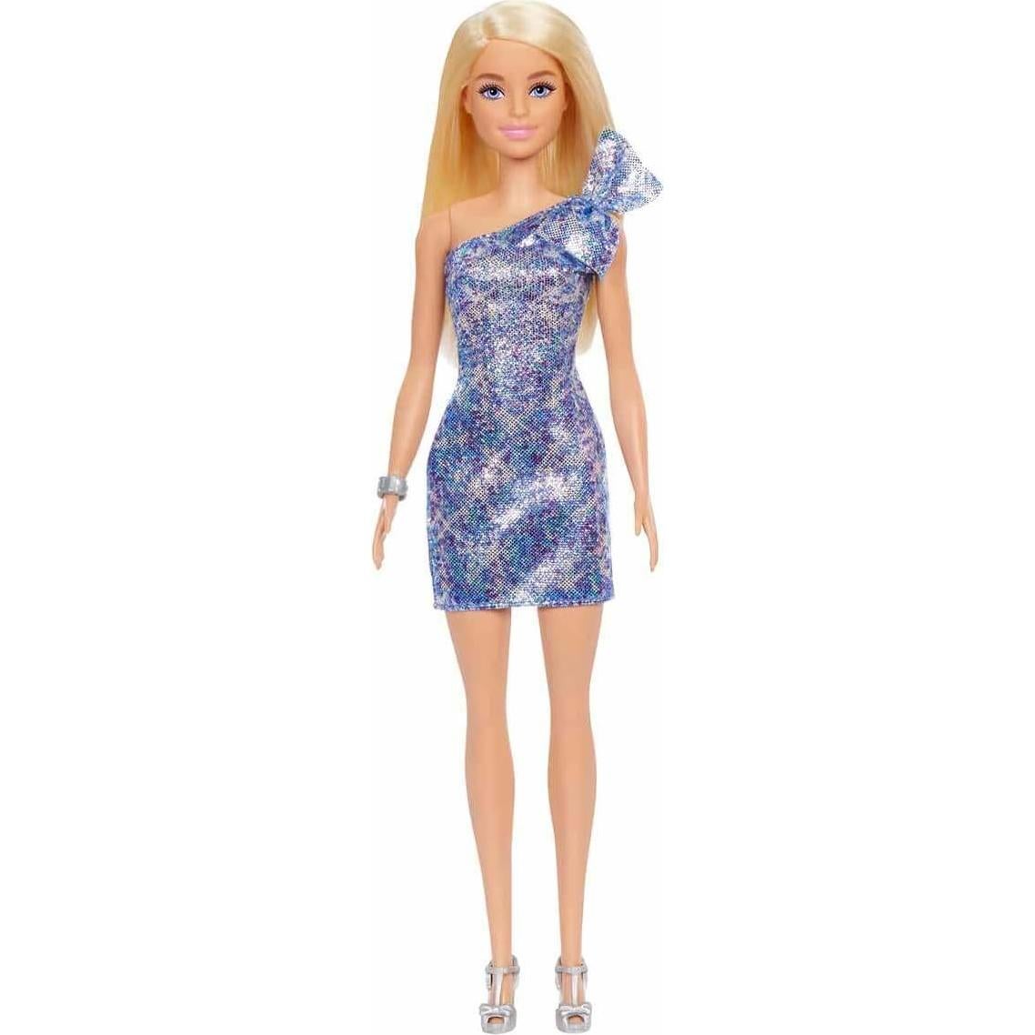 Muñeca Barbie Brillante Mattel 2021 - Vestido Azul Moderno