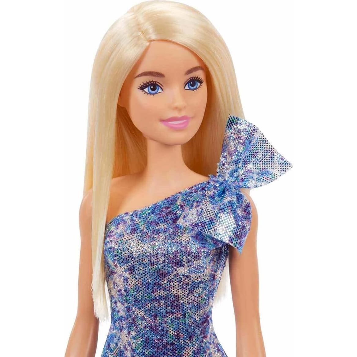Muñeca Barbie Brillante Mattel 2021 - Vestido Azul Moderno