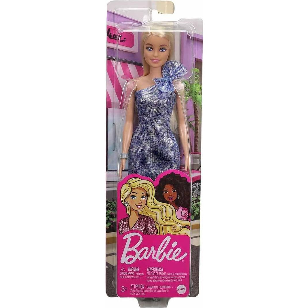 Muñeca Barbie Brillante Mattel 2021 - Vestido Azul Moderno