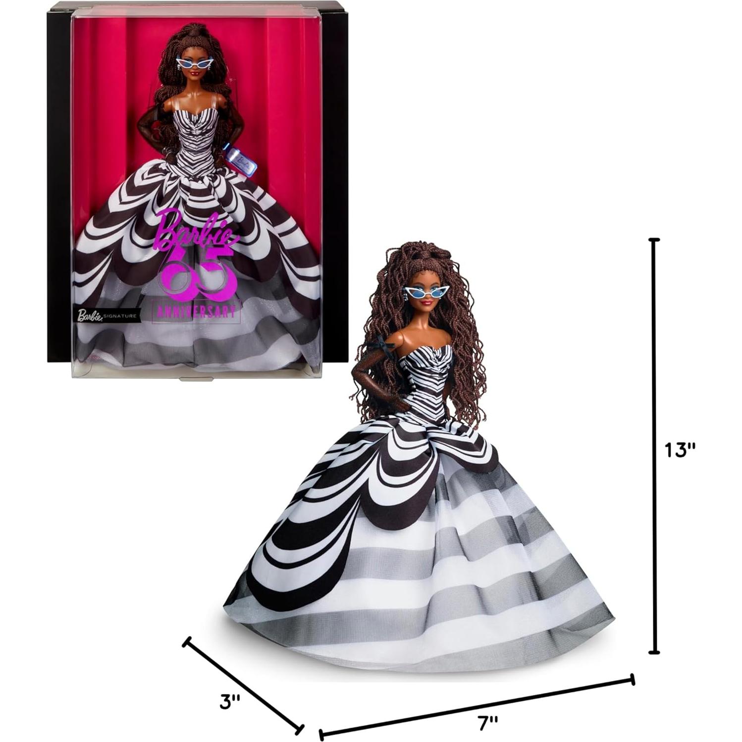 Muñeca Barbie Signature 65 Aniversario Castaño 33cm