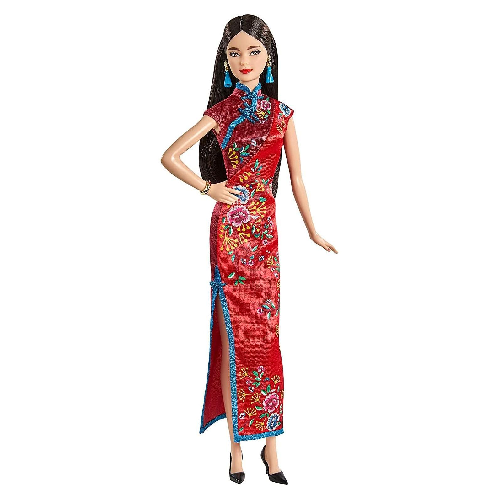 Muñeca Barbie Año Nuevo Lunar 30.48 cm Cheongsam Rojo