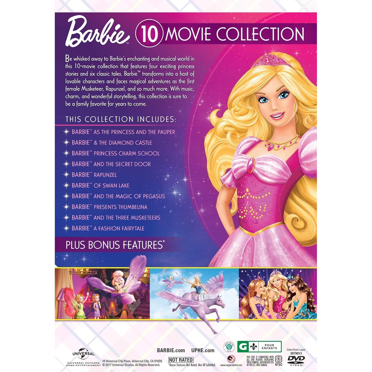 Barbie Colección Clásica de Princesas 10 Películas DVD