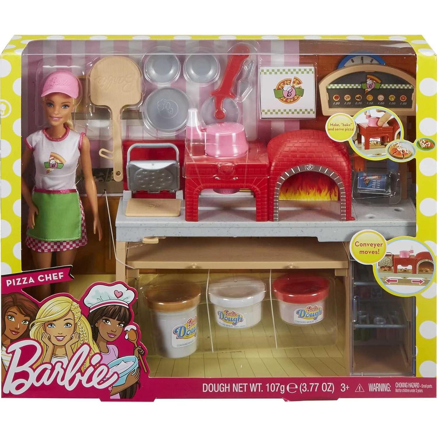 Juego de Muñeca Chef de Pizza Barbie con Horno y Accesorios