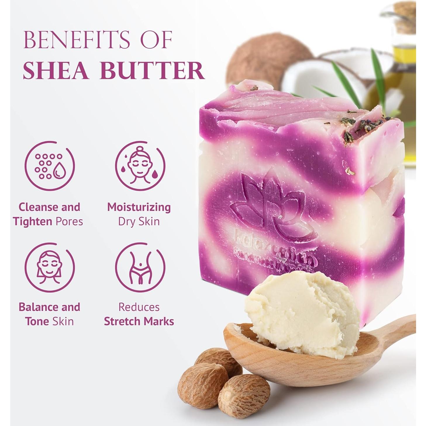 Conjunto de 4 Jabones Naturales Relaxcation - Lavanda, Oliva, Carbón