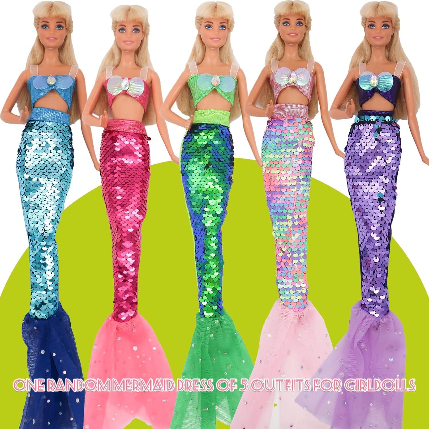 Vestido de Muñeca ZTWEDEN con Lentejuelas Reversibles - 6 Estilos