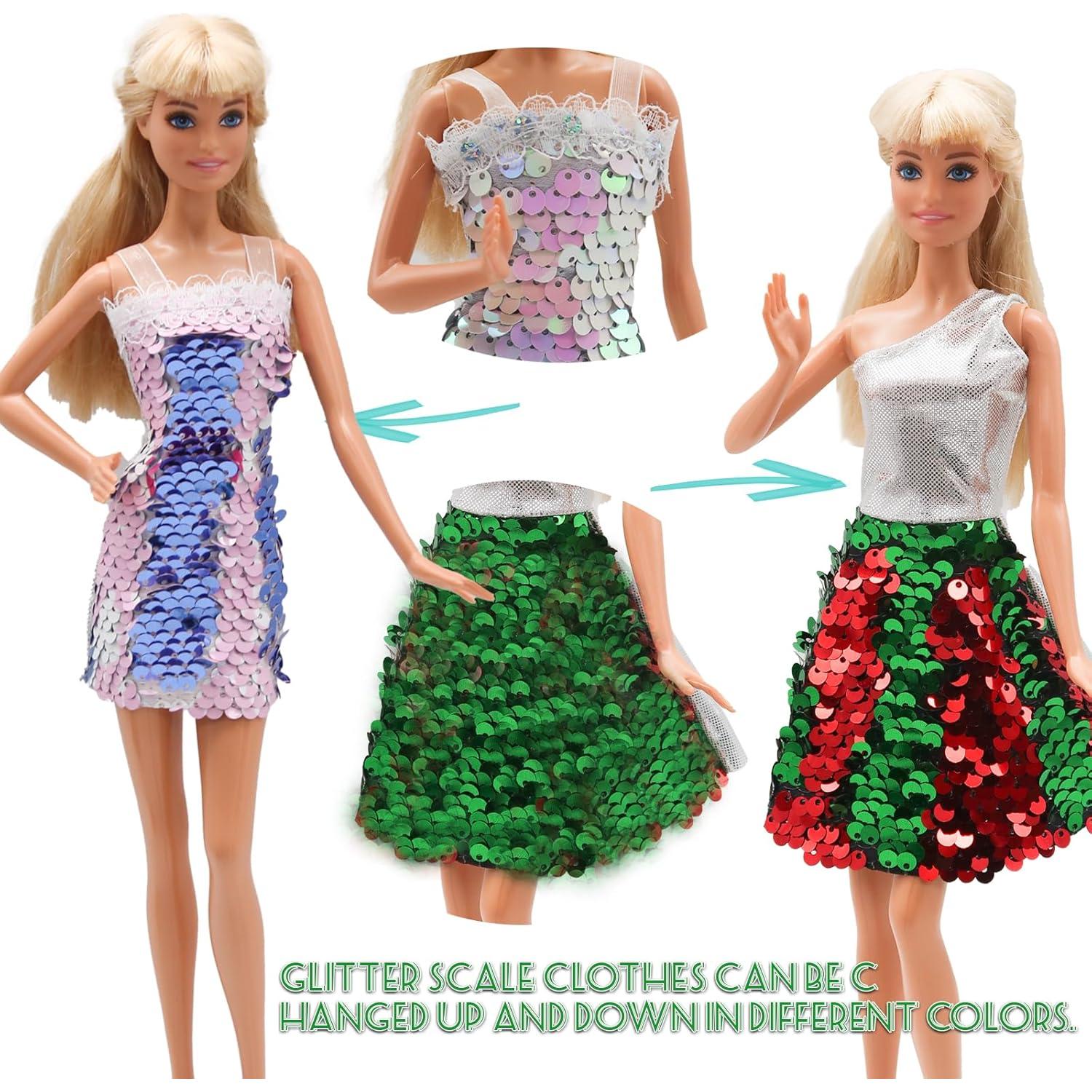 Vestido de Muñeca ZTWEDEN con Lentejuelas Reversibles - 6 Estilos