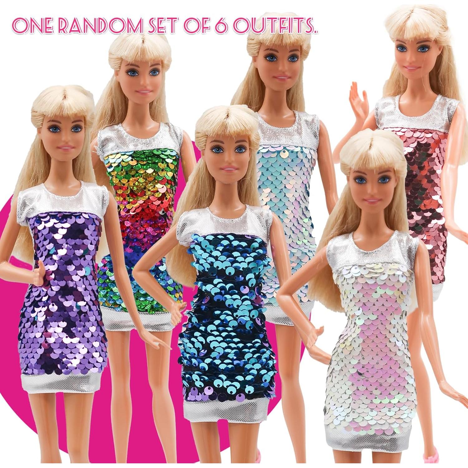 Vestido de Muñeca ZTWEDEN con Lentejuelas Reversibles - 6 Estilos