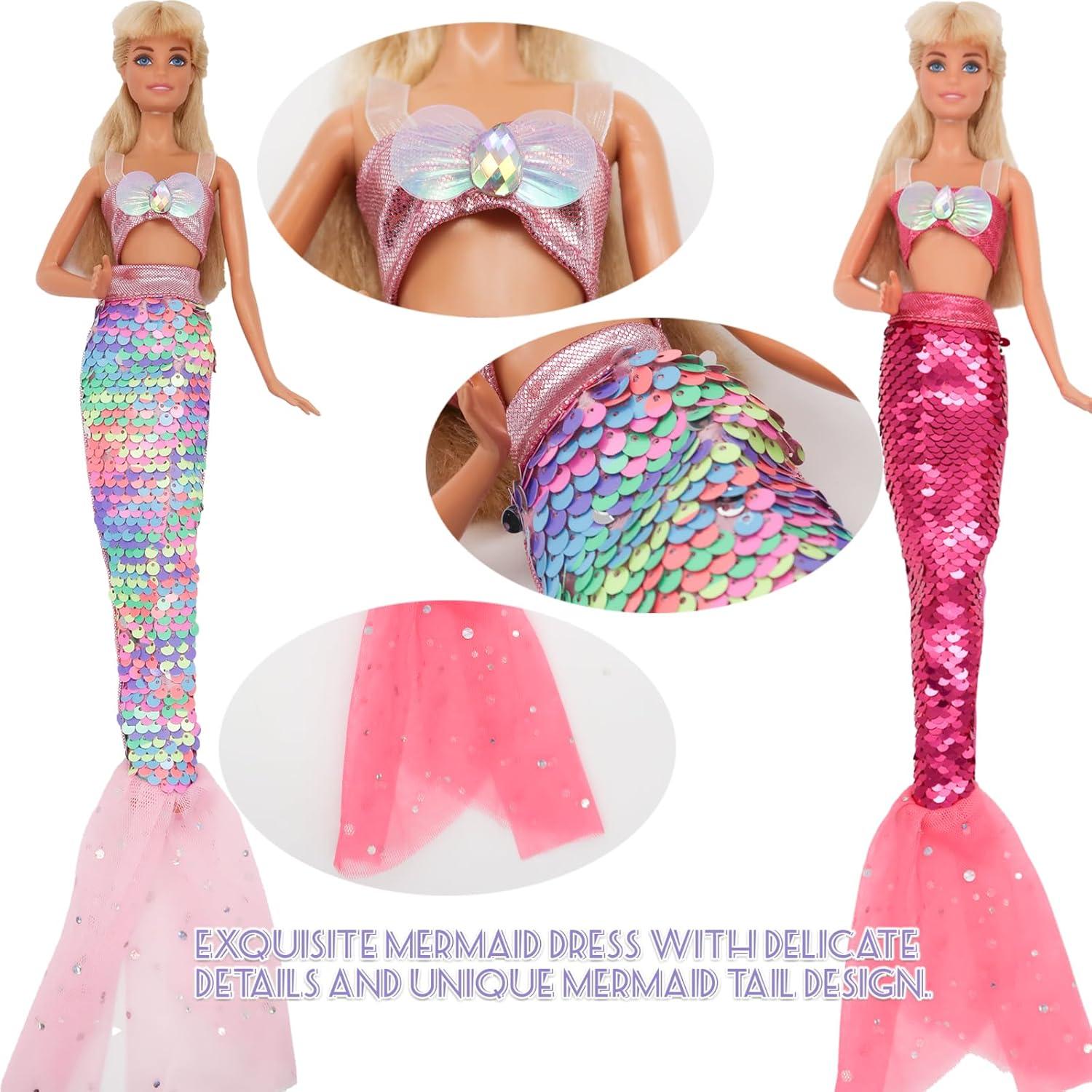 Vestido de Muñeca ZTWEDEN con Lentejuelas Reversibles - 6 Estilos