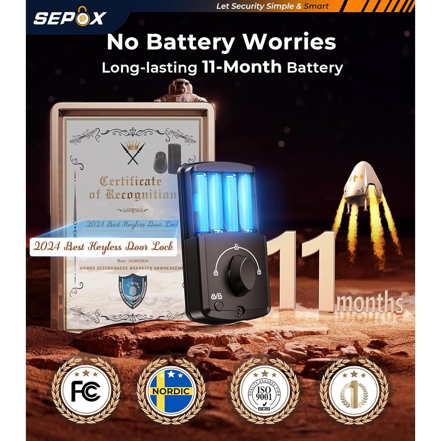 Cerradura Inteligente SEPOX YDDL-2001, Huella Digital y WiFi