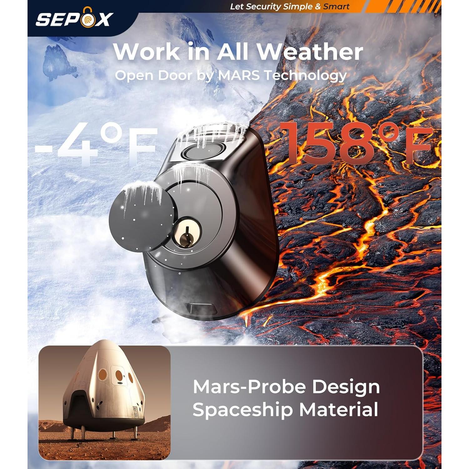 Cerradura Inteligente SEPOX YDDL-2001, Huella Digital y WiFi