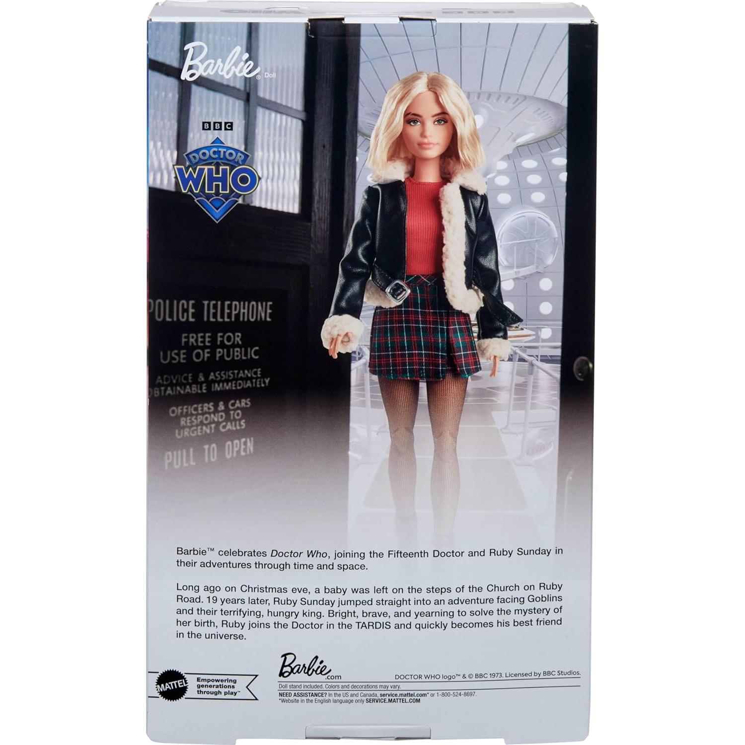 Muñeca Barbie Ruby Sunday Doctor Who 14ª Temporada 20x33cm