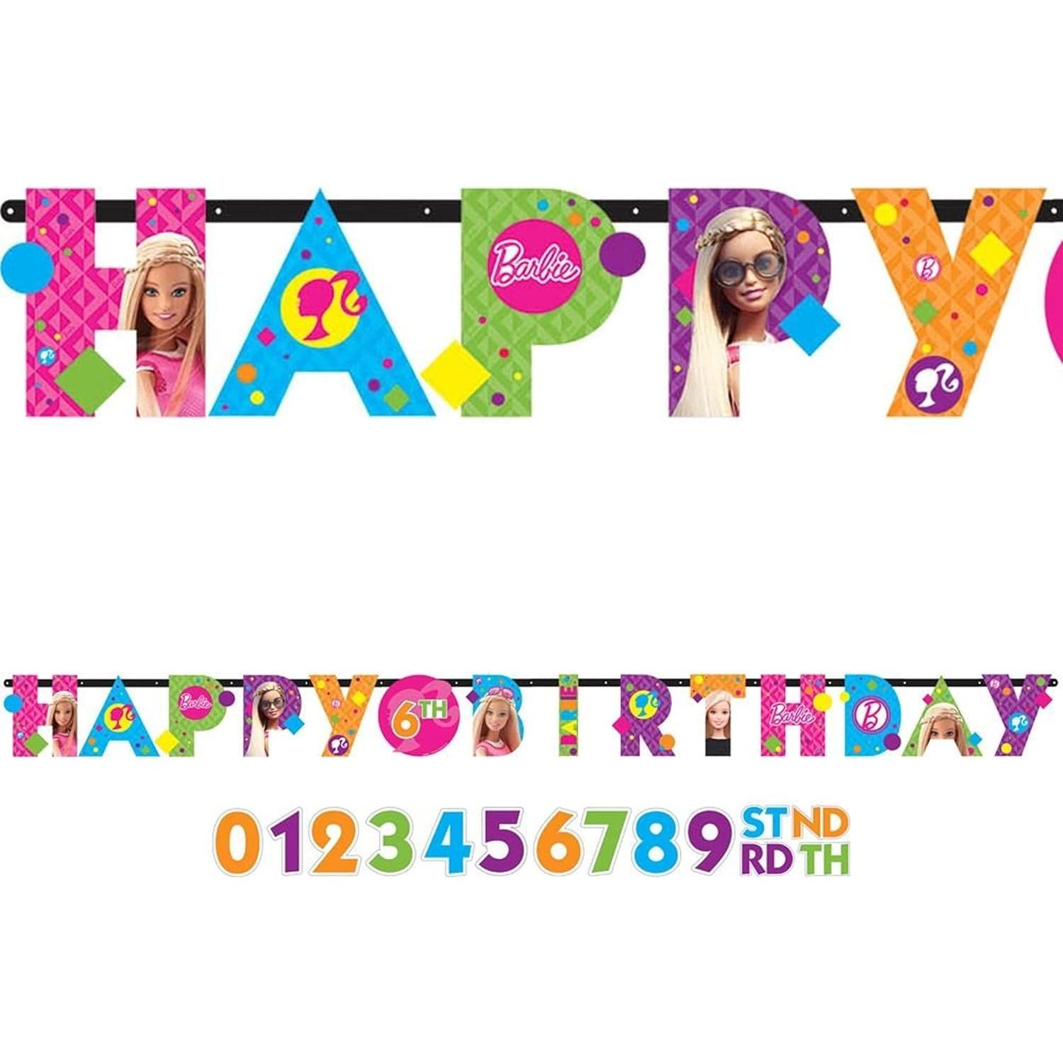 Pancarta de Fiesta Barbie American Greetings 3.25m Personalizable