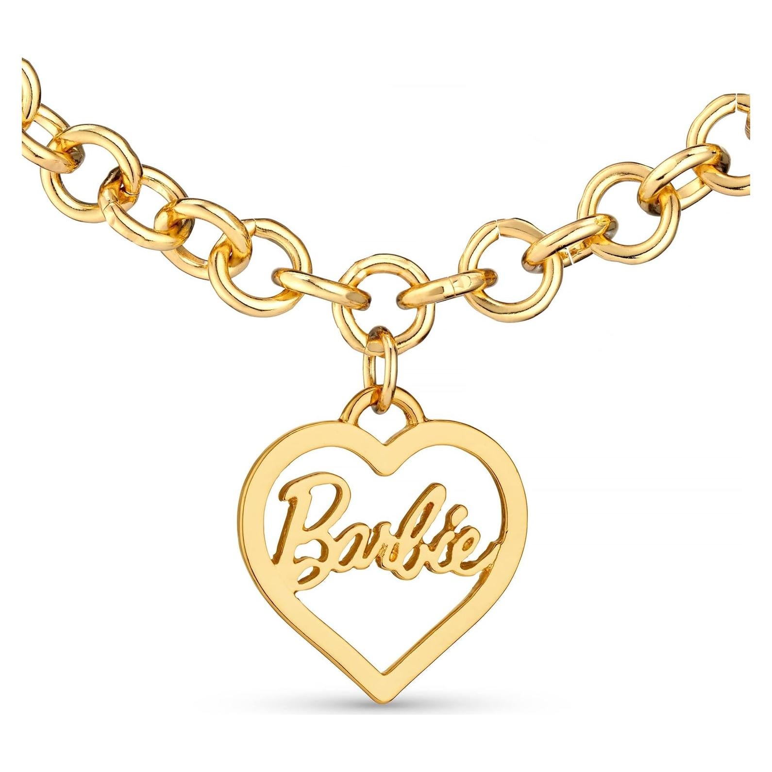 Collar de Corazón Barbie con Eslabones Redondos 40.64 cm