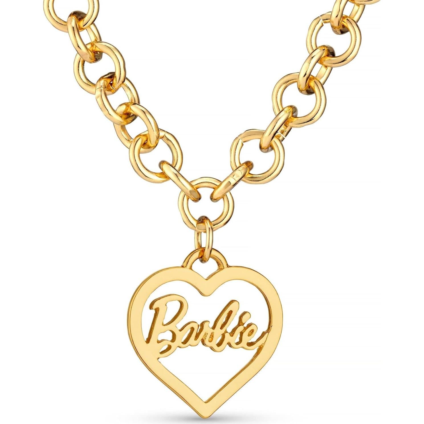 Collar de Corazón Barbie con Eslabones Redondos 40.64 cm