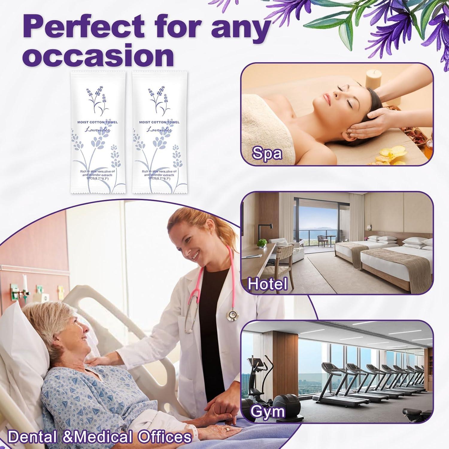 Toallitas Húmedas de Algodón Twoworld 50 Unidades Lavanda