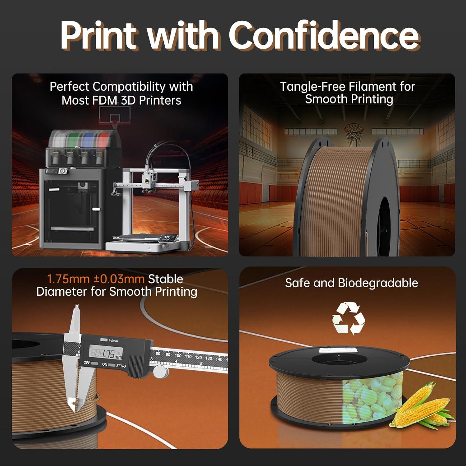 Filamento Flexible BIQU PLA-HR 1,75 mm para Impresora 3D