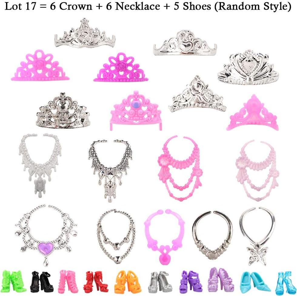 10 Vestidos de Muñeca BARWA + 17 Accesorios 11.5"