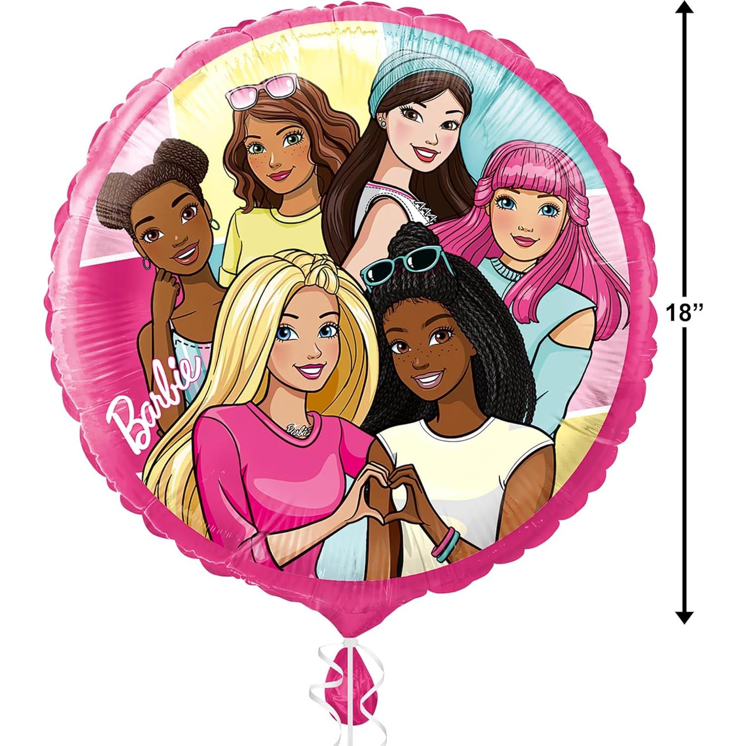 Globo de Foil Multicolor Barbie 45.72 cm - Decoración Fiesta