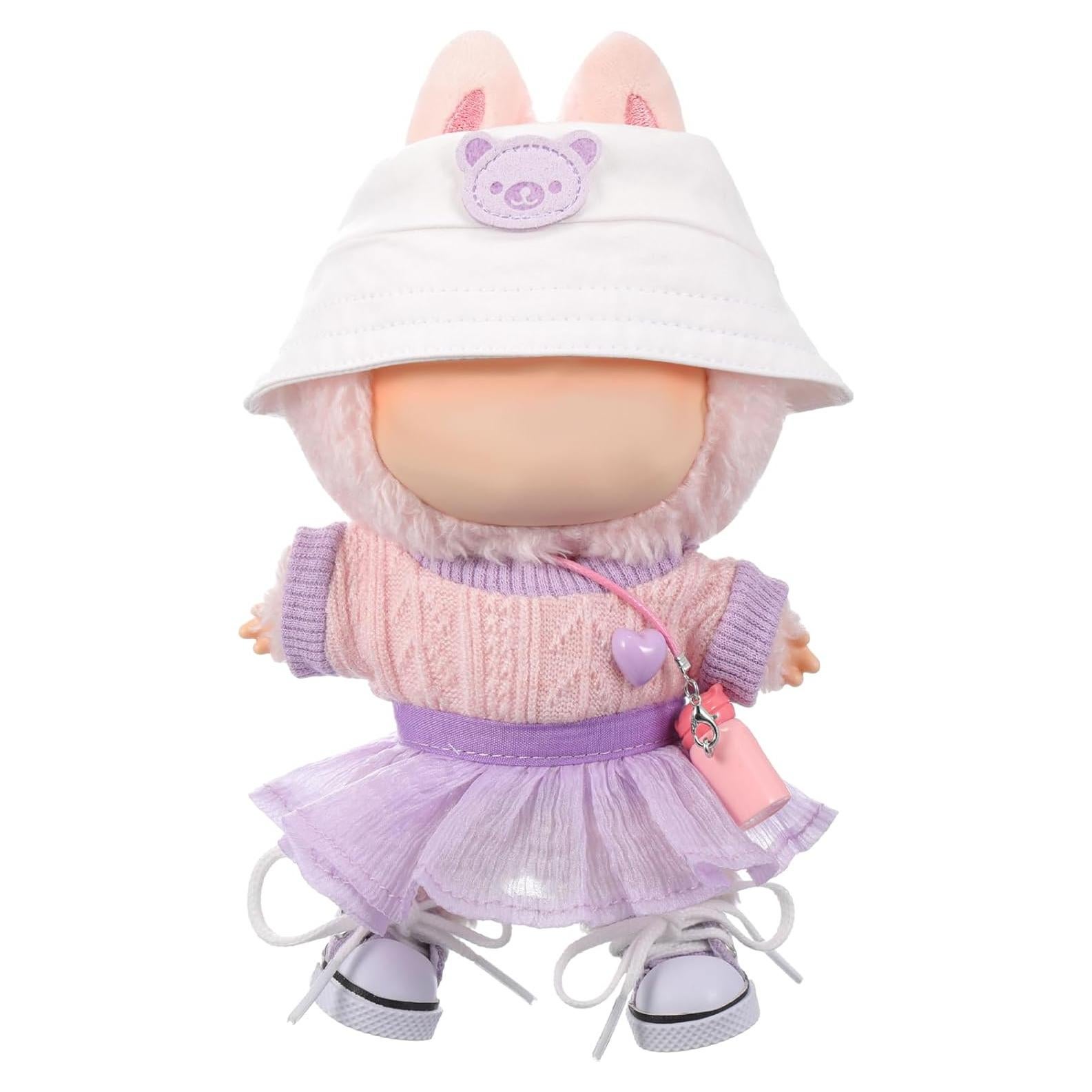 Juego de 5 Piezas para Muñecas 17cm Simgoing - Sombrero, Falda, Zapatos