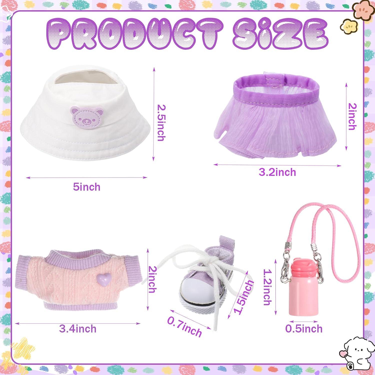 Juego de 5 Piezas para Muñecas 17cm Simgoing - Sombrero, Falda, Zapatos