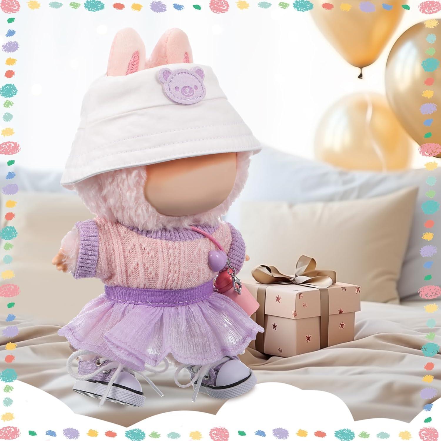 Juego de 5 Piezas para Muñecas 17cm Simgoing - Sombrero, Falda, Zapatos