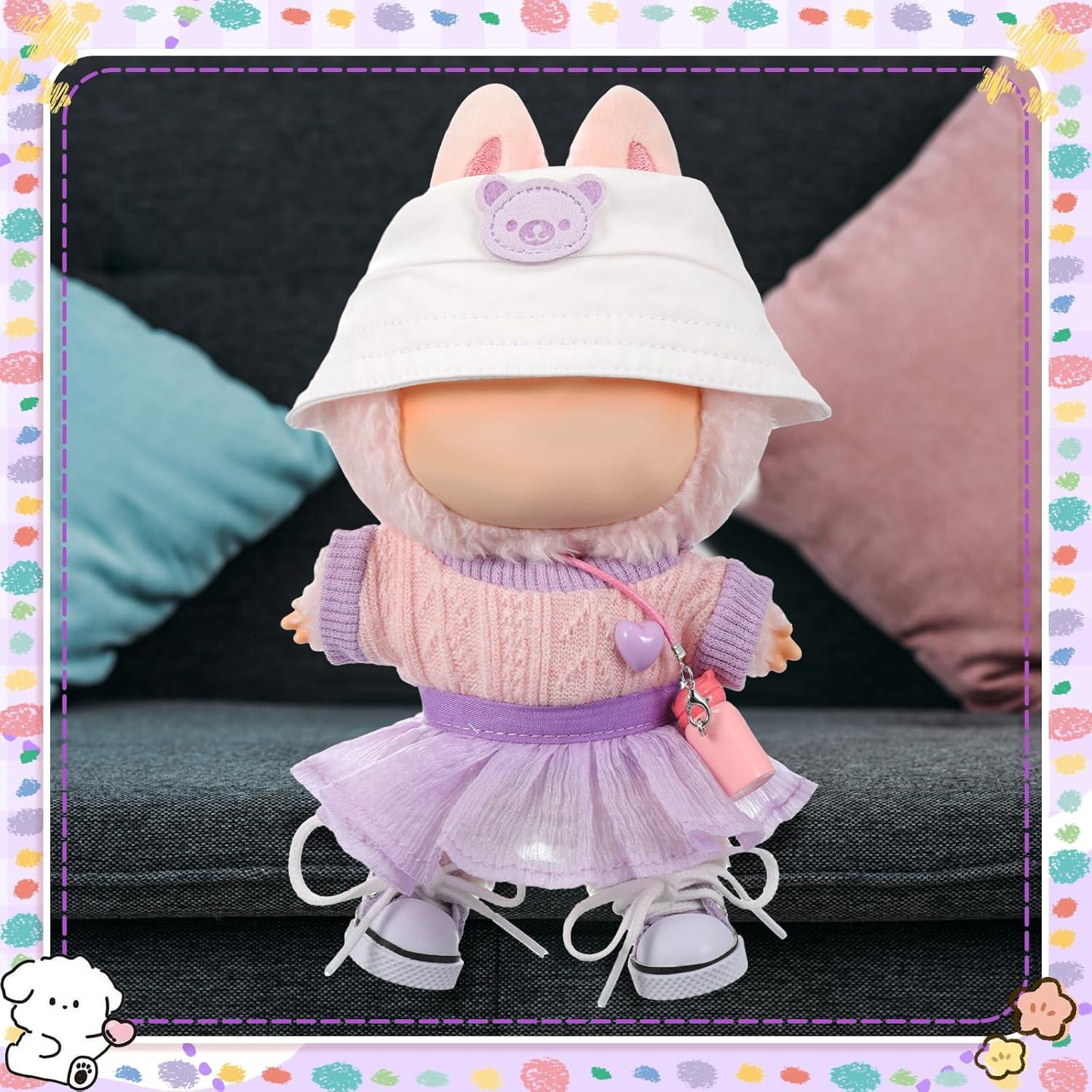 Juego de 5 Piezas para Muñecas 17cm Simgoing - Sombrero, Falda, Zapatos