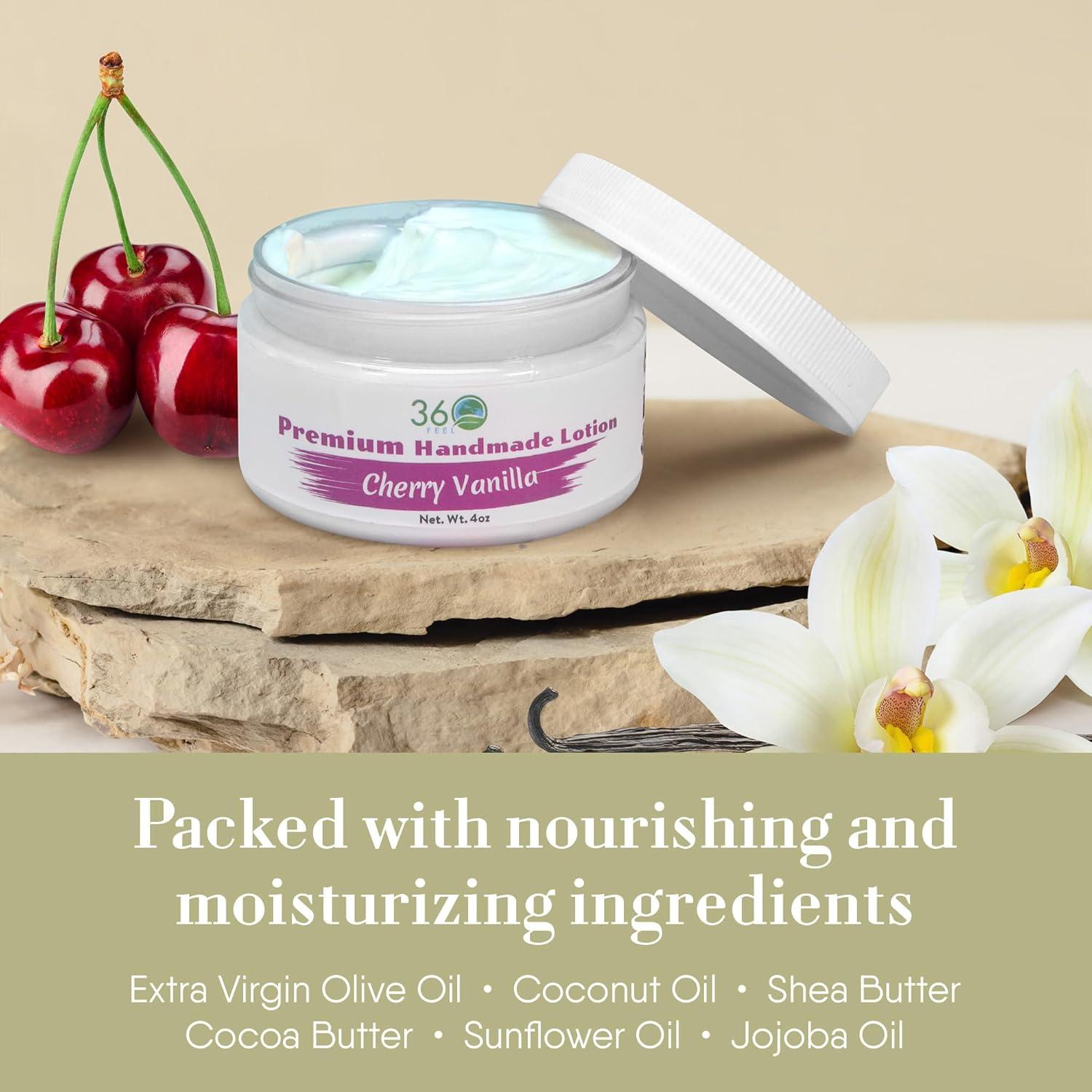 Loción Corporal 360Feel Cereza y Vainilla 118ml - Hidratante Natural