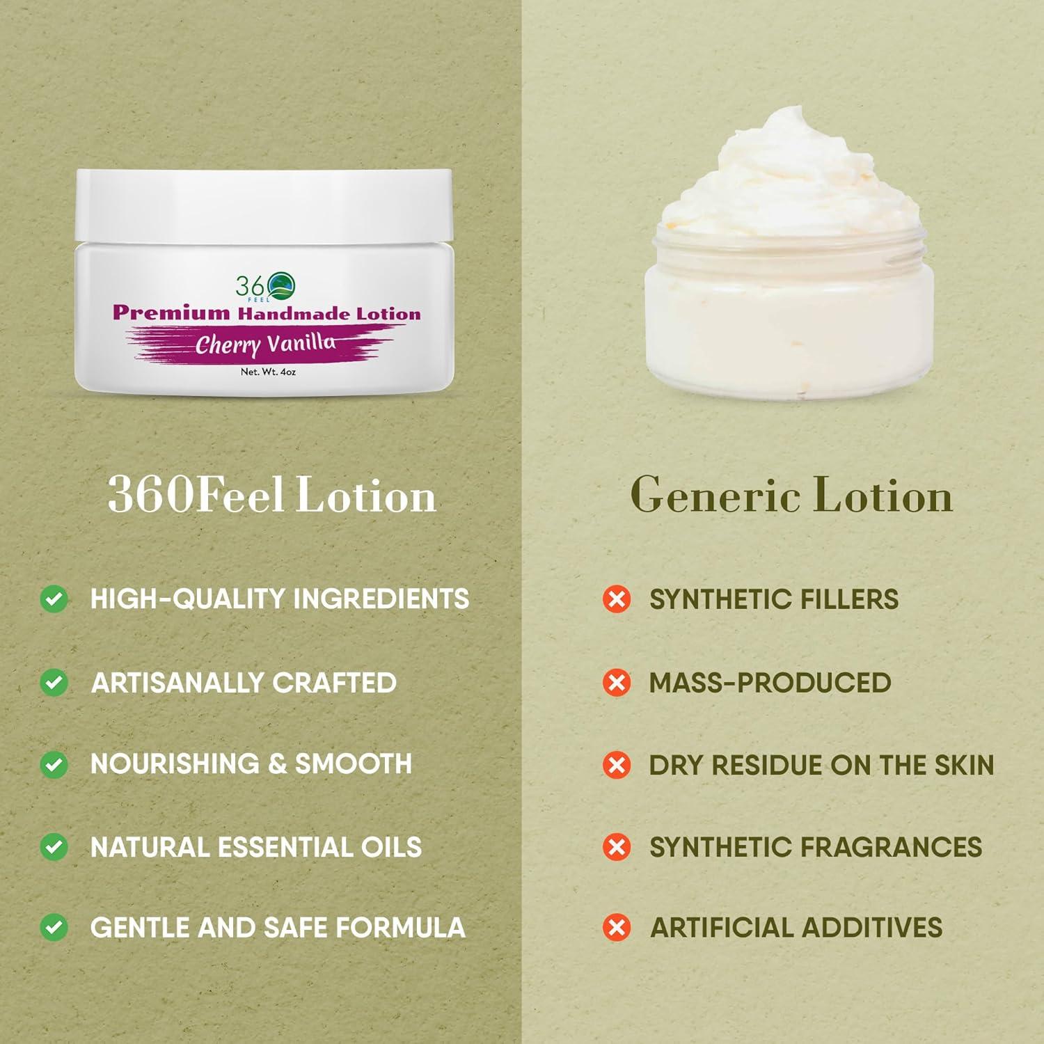 Loción Corporal 360Feel Cereza y Vainilla 118ml - Hidratante Natural