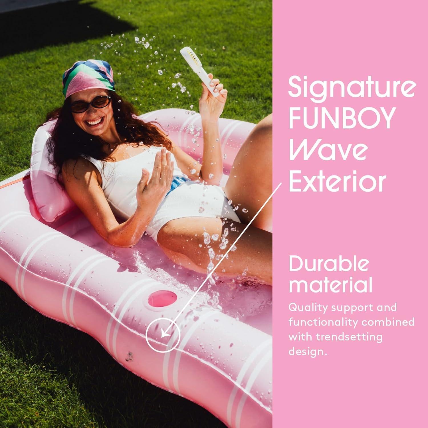 Tumbona Inflable FUNBOY Rosa XL 182.88x121.92cm con Almohada