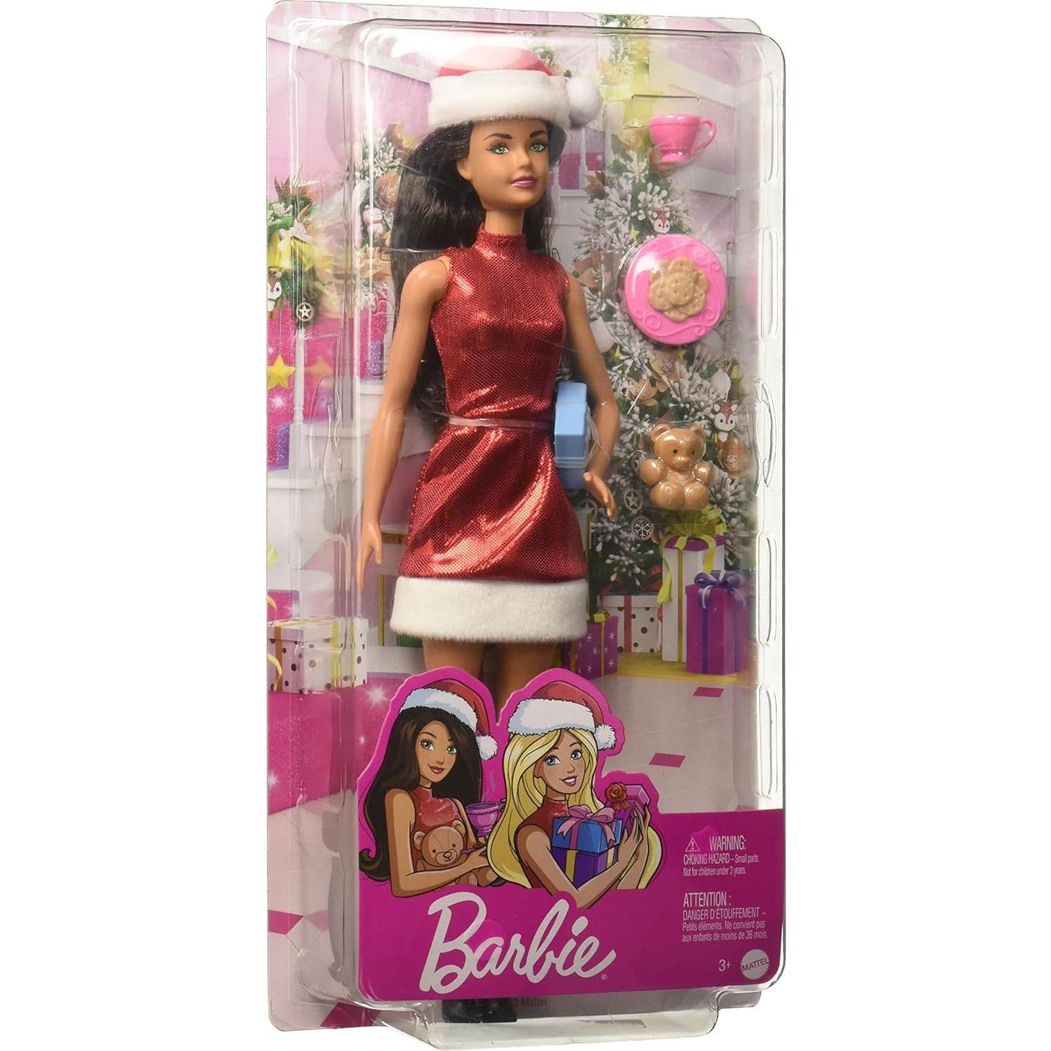 Muñeca Barbie Santa Mattel HJX96 con Accesorios Festivos