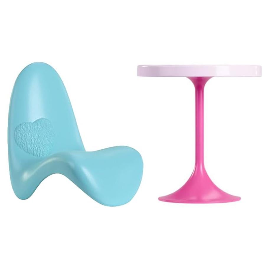 Piezas de Repuesto Barbie HMX10 - Mesa Rosa y Sillón Azul