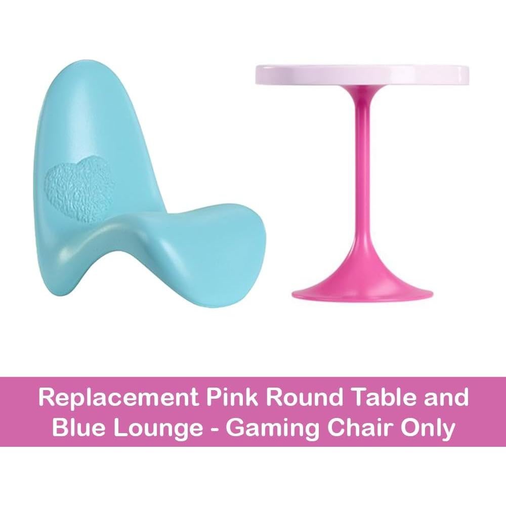 Piezas de Repuesto Barbie HMX10 - Mesa Rosa y Sillón Azul
