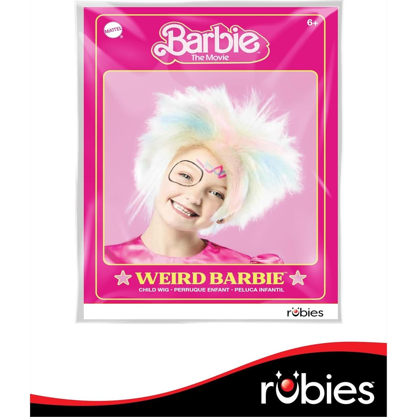Peluca de Disfraz Rubies Weird Barbie para Niñas - Talla Única