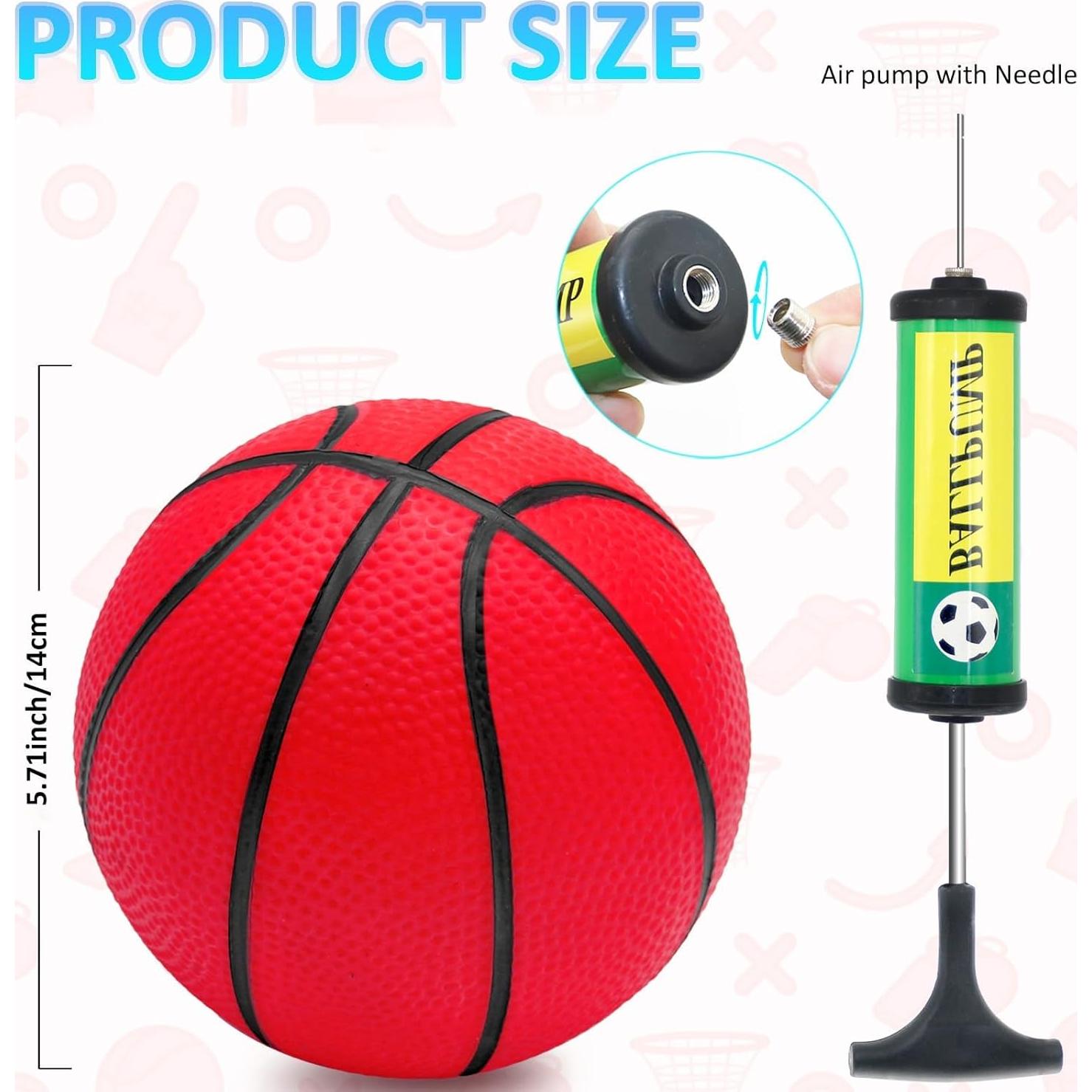 18 Piezas Mini Balones de Baloncesto 12,7 cm Oleitodh