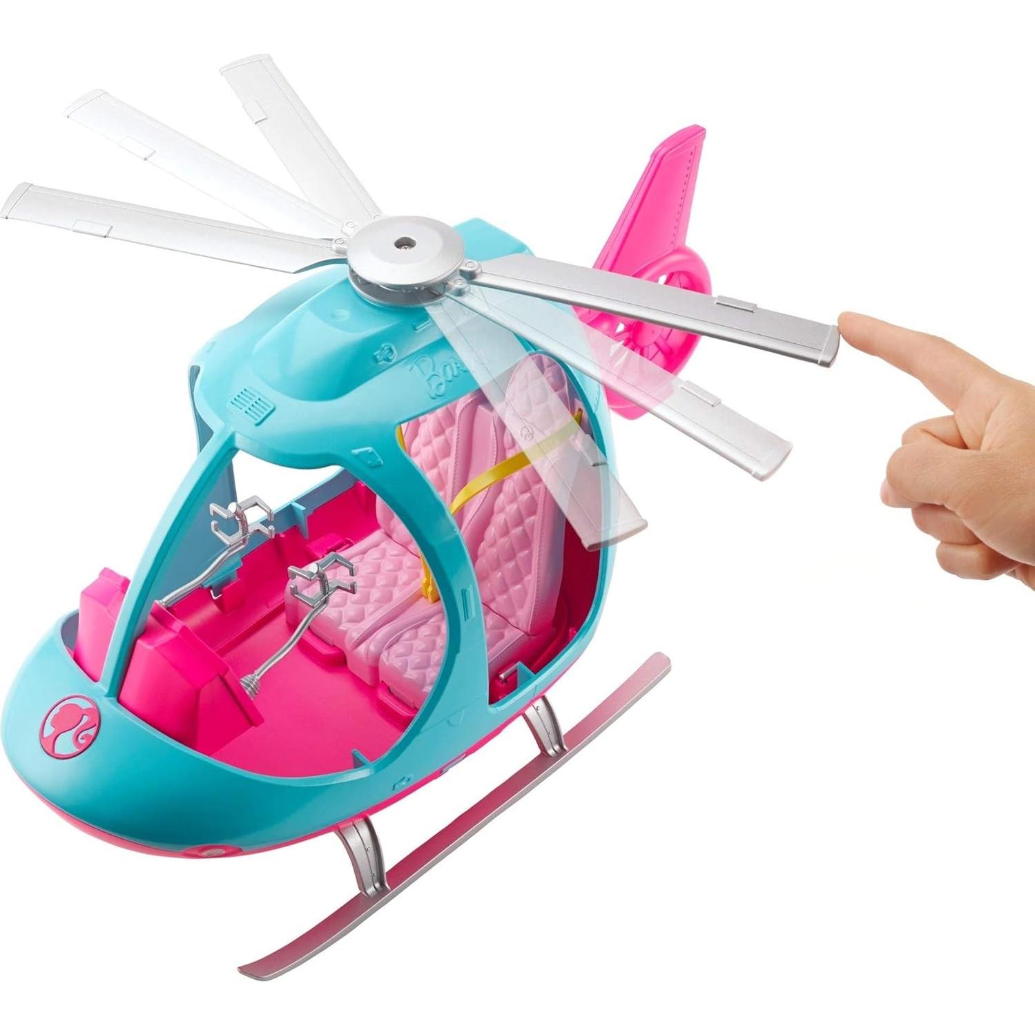 Helicóptero Barbie Rosa y Azul - Vehículo de Muñeca MATTEL