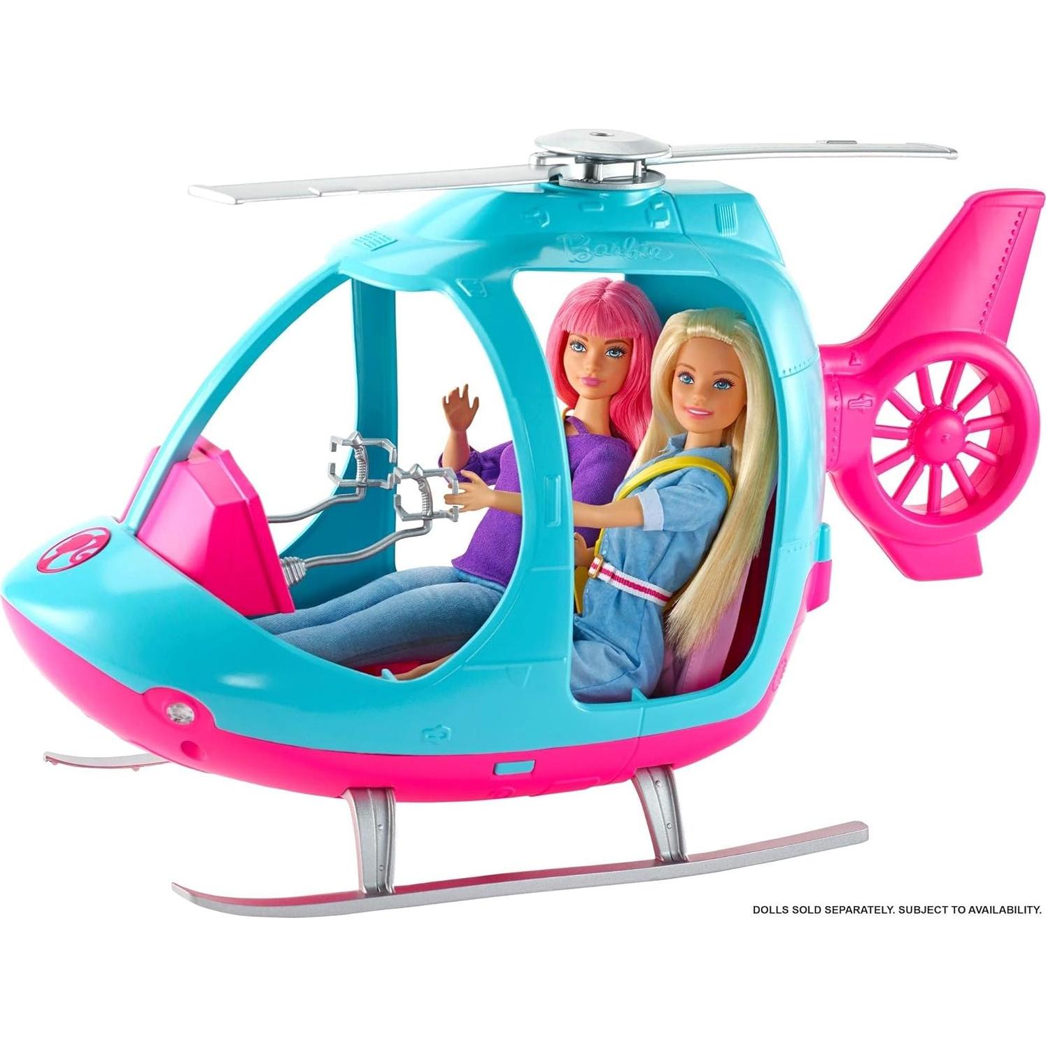 Helicóptero Barbie Rosa y Azul - Vehículo de Muñeca MATTEL