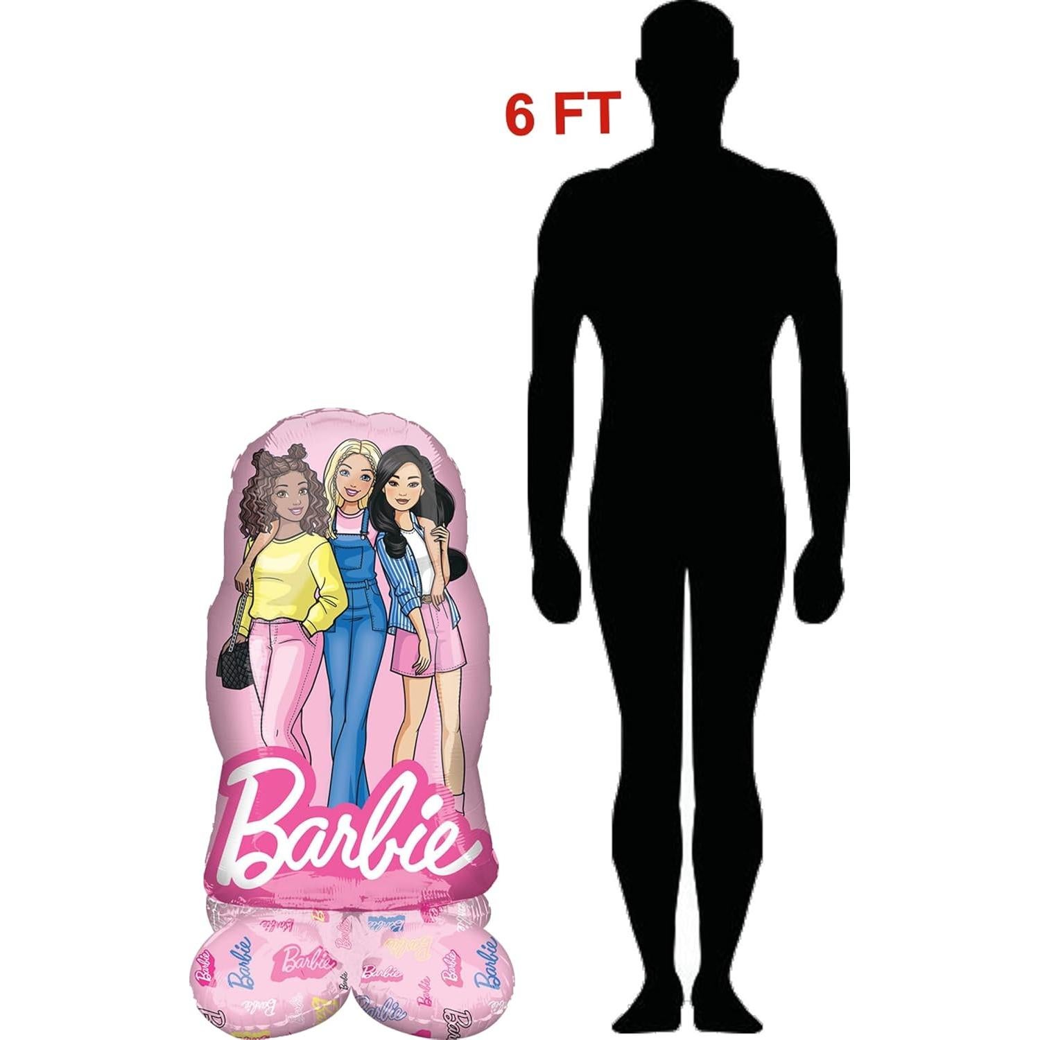 Ramo de Globos de Foil Barbie Anagram - Fiesta Cumpleaños